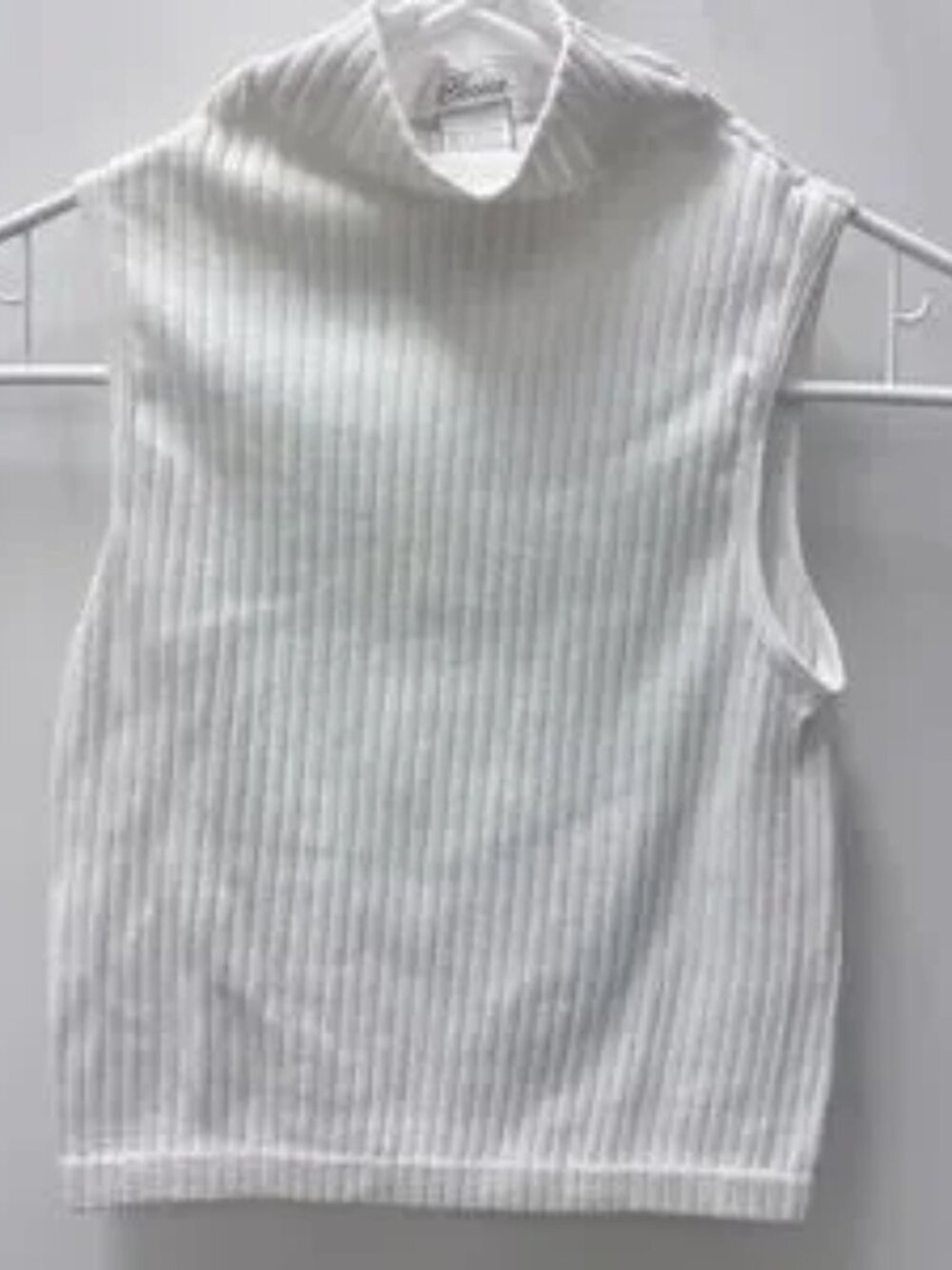 White Ribbed Tank Top One Size